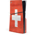 Switzerland Flag Distressed PS5 Slim Disk Console Skin