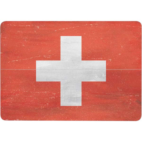 Switzerland Flag Distressed Surface Laptop Studio Skin