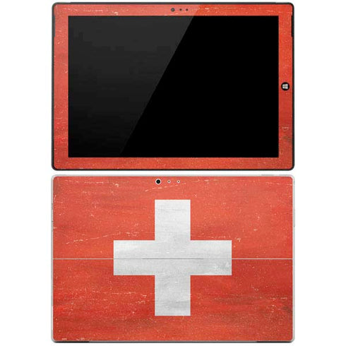 Switzerland Flag Distressed Surface Pro 3 Skin