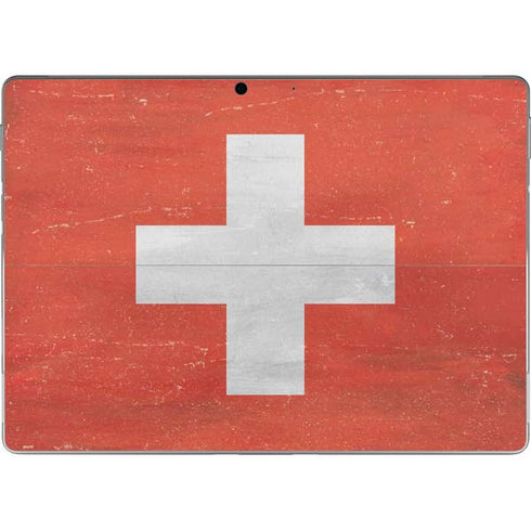 Switzerland Flag Distressed Surface Pro 8 Skin