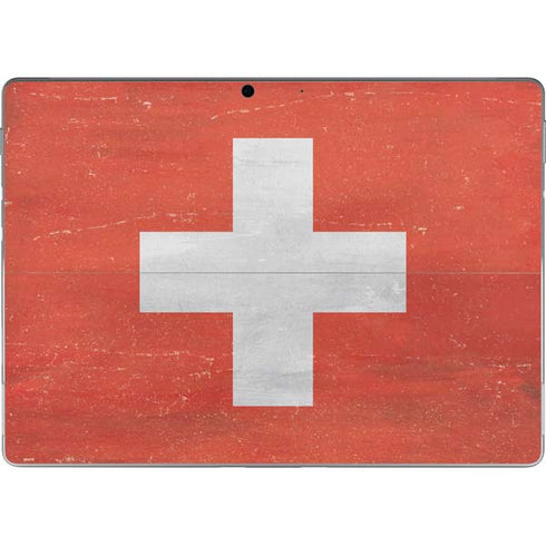 Switzerland Flag Distressed Surface Pro 9 Skin