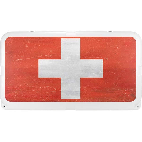 Switzerland Flag Distressed YETI Tundra 75 Hard Cooler Skin