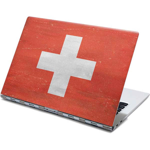 Switzerland Flag Distressed Yoga 910 2-in-1 14in Touch-Screen Skin