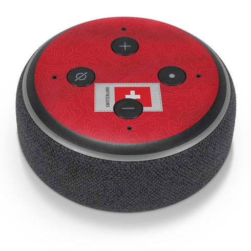 Switzerland Soccer Flag Amazon Echo Dot Skin