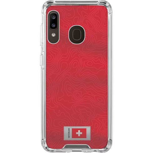 Switzerland Soccer Flag Galaxy A30 Clear Case