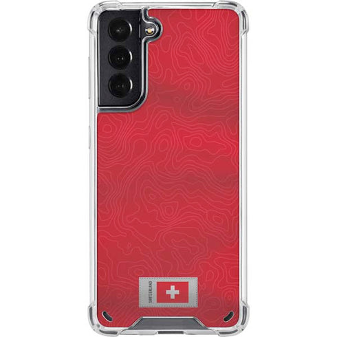 Switzerland Soccer Flag Galaxy S21 5G Clear Case