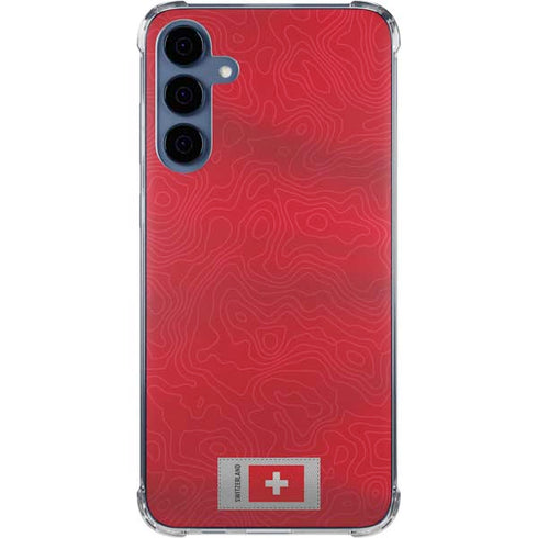 Switzerland Soccer Flag Galaxy S24 Clear Case
