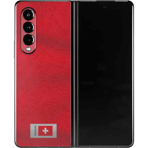 Switzerland Soccer Flag Galaxy Z Fold3 5G Skin