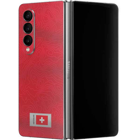 Switzerland Soccer Flag Galaxy Z Fold4 5G Skin