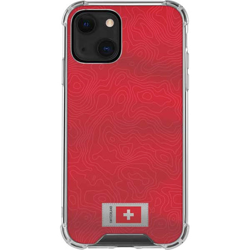 Switzerland Soccer Flag iPhone 14 Clear Case