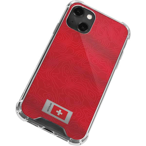 Switzerland Soccer Flag iPhone 14 Plus Clear Case