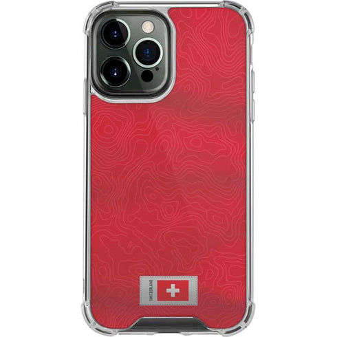 Switzerland Soccer Flag iPhone 15 Pro Max Clear Case