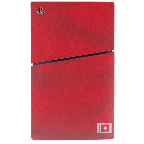 Switzerland Soccer Flag PS5 Slim Digital Edition Console Skin