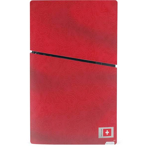 Switzerland Soccer Flag PS5 Slim Digital Edition Console Skin