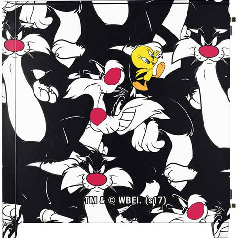 Looney Tunes Sylvester and Tweety Super Sized Corsair 4000D Tempered Glass Mid-Tower ATX Case Skin