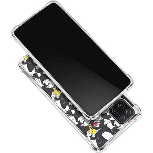 Looney Tunes Sylvester and Tweety Super Sized Galaxy A12 Clear Case