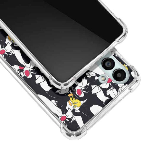 Looney Tunes Sylvester and Tweety Super Sized Galaxy A13 5G Clear Case