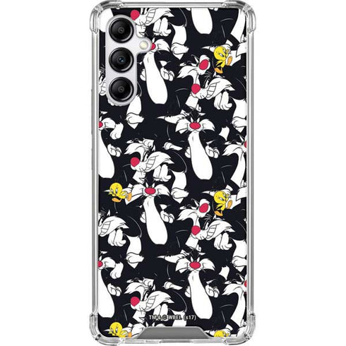 Looney Tunes Sylvester and Tweety Super Sized Galaxy A14 5G Clear Case