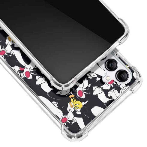 Looney Tunes Sylvester and Tweety Super Sized Galaxy A14 5G Clear Case