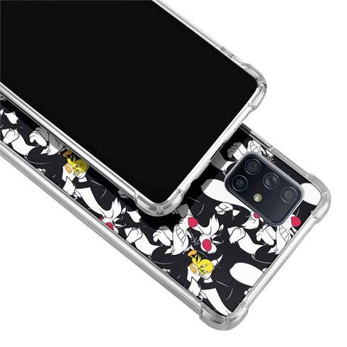 Looney Tunes Sylvester and Tweety Super Sized Galaxy A71 5G Clear Case