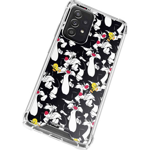 Looney Tunes Sylvester and Tweety Super Sized Galaxy A72 5G Clear Case