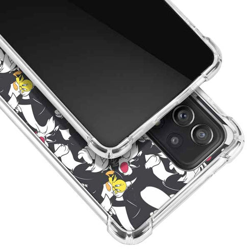 Looney Tunes Sylvester and Tweety Super Sized Galaxy A72 5G Clear Case