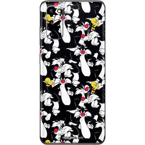 Looney Tunes Sylvester and Tweety Super Sized Galaxy S20 Skin