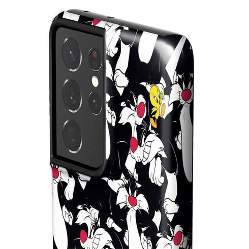 Looney Tunes Sylvester and Tweety Super Sized Galaxy S21 Ultra 5G Pro Case