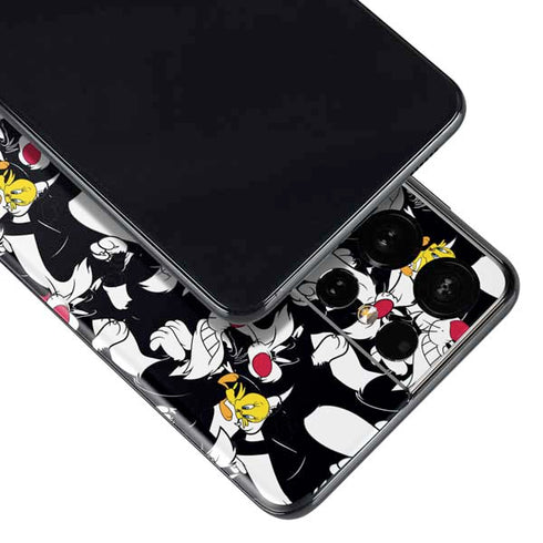 Looney Tunes Sylvester and Tweety Super Sized Galaxy S21 Ultra 5G Skin