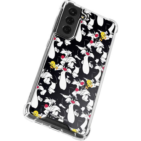 Looney Tunes Sylvester and Tweety Super Sized Galaxy S22 Clear Case