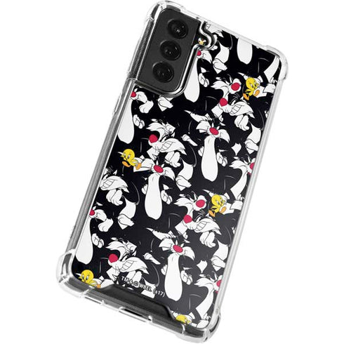 Looney Tunes Sylvester and Tweety Super Sized Galaxy S22 Plus Clear Case