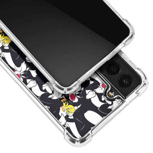 Looney Tunes Sylvester and Tweety Super Sized Galaxy S22 Plus Clear Case