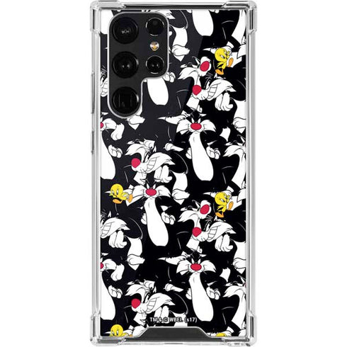 Looney Tunes Sylvester and Tweety Super Sized Galaxy S22 Ultra Clear Case