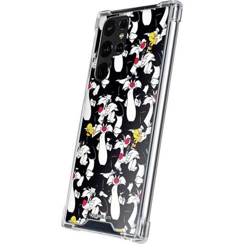 Looney Tunes Sylvester and Tweety Super Sized Galaxy S22 Ultra Clear Case