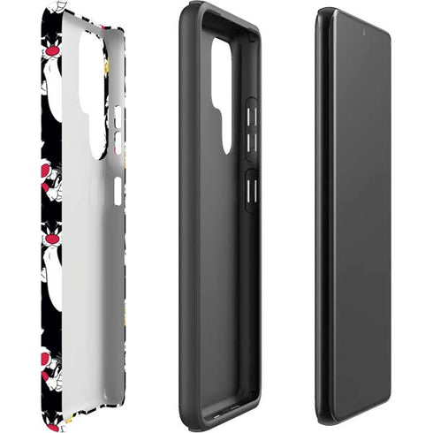 Looney Tunes Sylvester and Tweety Super Sized Galaxy S22 Ultra Pro Case