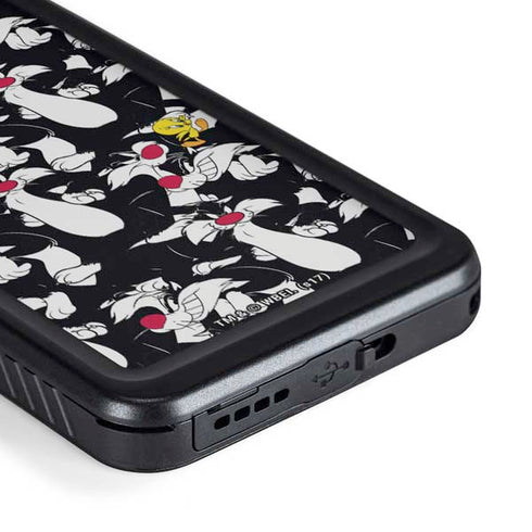 Looney Tunes Sylvester and Tweety Super Sized Galaxy S23 Plus Waterproof Case