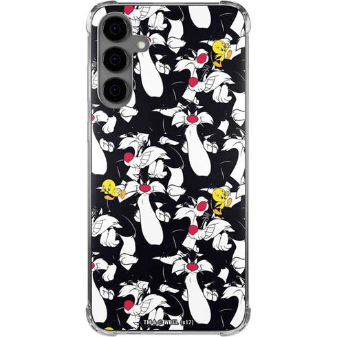 Looney Tunes Sylvester and Tweety Super Sized Galaxy S24 Plus Clear Case