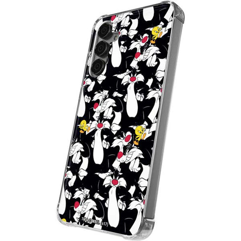 Looney Tunes Sylvester and Tweety Super Sized Galaxy S24 Plus Clear Case