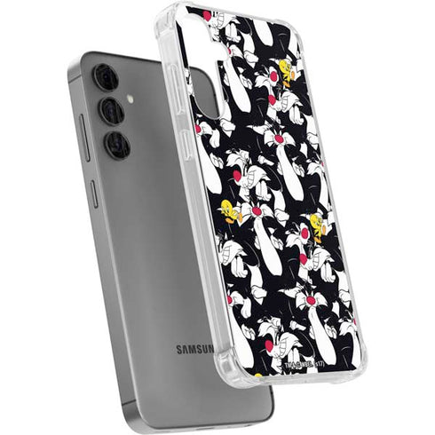 Looney Tunes Sylvester and Tweety Super Sized Galaxy S24 Plus Clear Case
