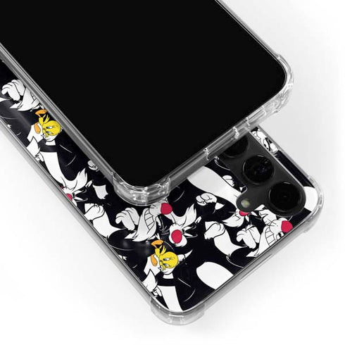 Looney Tunes Sylvester and Tweety Super Sized Galaxy S24 Plus Clear Case