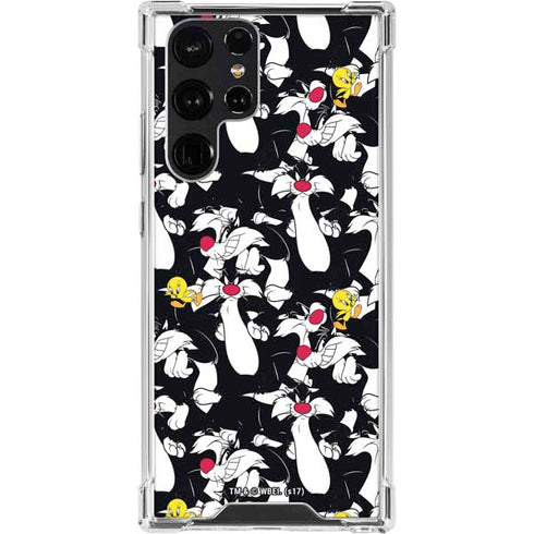 Looney Tunes Sylvester and Tweety Super Sized Galaxy S24 Ultra Clear Case