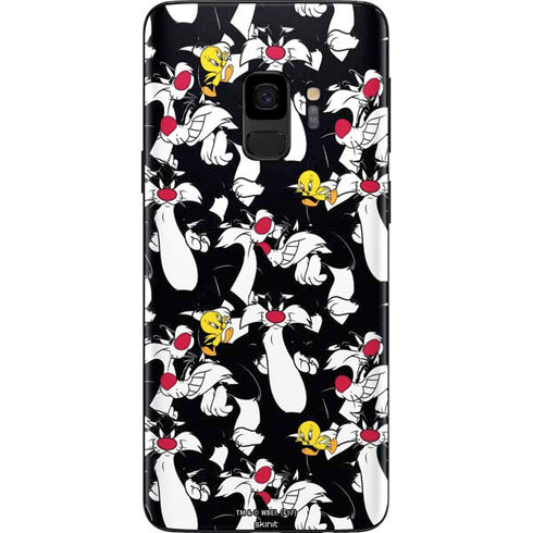 Looney Tunes Sylvester and Tweety Super Sized Galaxy S9 Skin