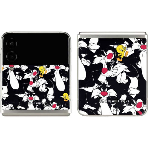 Looney Tunes Sylvester and Tweety Super Sized Galaxy Z Flip3 5G Skin