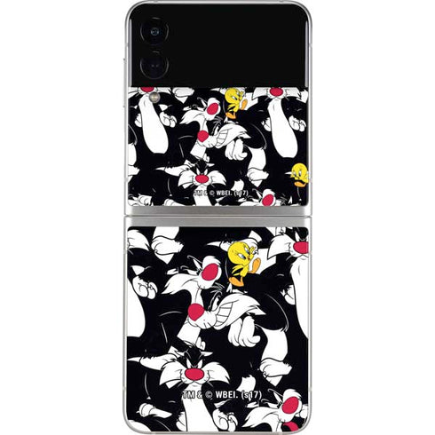 Looney Tunes Sylvester and Tweety Super Sized Galaxy Z Flip3 5G Skin