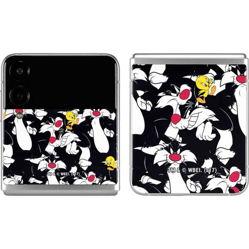 Looney Tunes Sylvester and Tweety Super Sized Galaxy Z Flip4 5G Skin