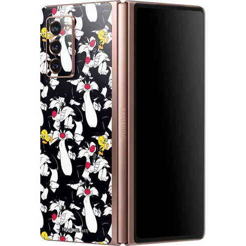 Looney Tunes Sylvester and Tweety Super Sized Galaxy Z Fold2 5G Skin