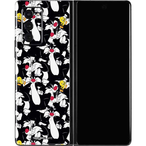 Looney Tunes Sylvester and Tweety Super Sized Galaxy Z Fold2 5G Skin