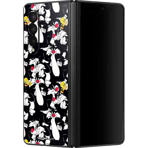 Looney Tunes Sylvester and Tweety Super Sized Galaxy Z Fold3 5G Skin