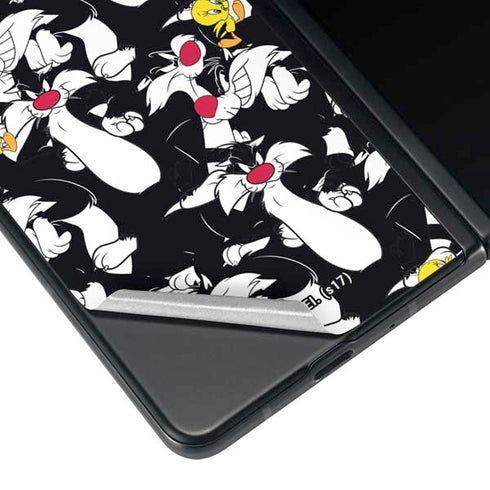 Looney Tunes Sylvester and Tweety Super Sized Galaxy Z Fold3 5G Skin
