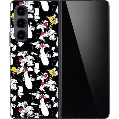Looney Tunes Sylvester and Tweety Super Sized Galaxy Z Fold5 5G Skin